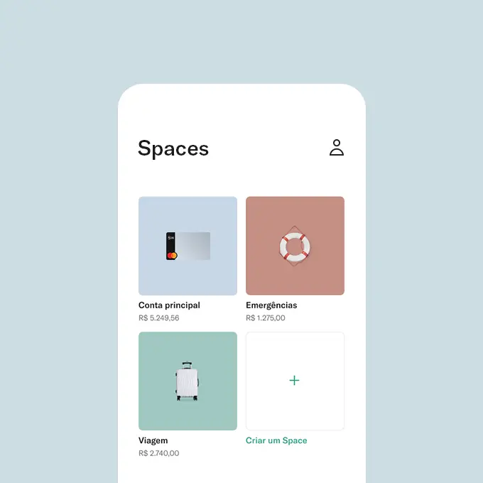 Spaces tela do app
